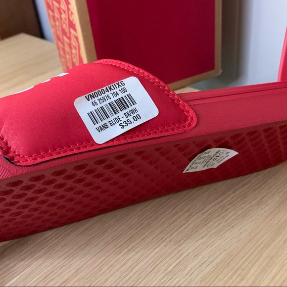 VANS | New With Tag Red Vans Slider - Picture 5 of 9